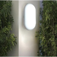 1001 Banyo Tavan Lambası Aydos 20W Oval Balkon Tavan Lambası 6400K Beyaz LED Işık Teras Duvar Lambas�