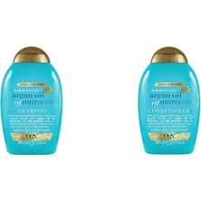 1001 Ekstra Güçlü Nemlendirici ve Canlandırıcı Argan Oil Of Morocco Şampuan 385 ml ve Ogx Ekstra G