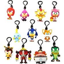 1001 Sonic The Hedgehog Serisi 3-3d Köpük Figürlü Çanta Klipsi Bir Kör Çanta - Anahtarlık - Soni