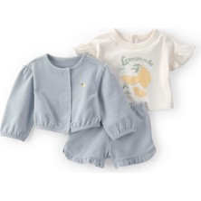 1001 3-Piece Short Set Kısa Set Bebek Kız