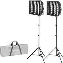 1001 LP600R K2 Rgb 2'li Softboxlı Panel LED Influencer Işık Kiti