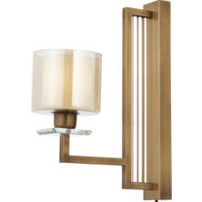 1001 AP-60190-1E Eskitme Kaplama Aplik E27 Metal Kristal 15X32CM