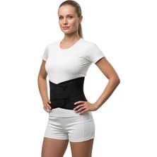 Veltomed Siyah Çelik Balenli Lumbostad 26CM Korse, Ortopedik Korse, Bel Korsesi, Skolyoz, Fıtık,