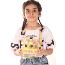 1001 RLX-454 Iki Bölmeli Suluk Okul Matarası Kırılmaz Koku Yapmaz Gıda ile Teması Uygun Sarı