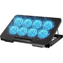 1001 A8 8 Fanlı 2xusb 12’-17’ Işıklı 6 Kademe Yükseklik Ayarlı Macbook Notebook Laptop Standı