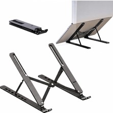 1001 Katlanabilir Laptop Standı Alüminyum Alaşımlı 7 Kademe Ayarlanabilir Ergonomik Notebook Yüksel