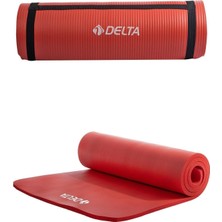 1001 Delta Konfor Zemin 15 mm Taşıma Askılı Pilates Minderi Yoga Matı, Lila, 15 mm