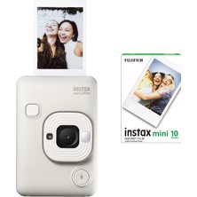 1001 Mini Liplay Hybrid Misty White Fotoğraf Makinesi 10'lu Film