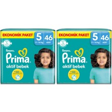 1001 Bebek Bezi Aktif Bebek 5 Beden 46 Adet Junior Fırsat Paketi 2li Paket