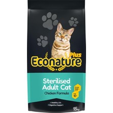 Econature Tavuklu Kısırlaştırılmış Kedi Maması 15KG