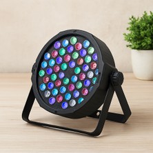 54 LED Sahne Işığı - 4 Renk, Ses Kontrollü, Yüksek Güç (AC110-220V)