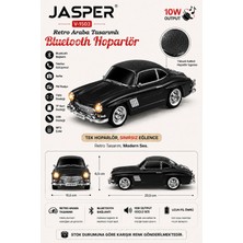 Jasper JPR-1503 Siyah 10W Bluetooth Hoparlörlü Retro Araba Tasarım – Fm Radyo, Usb, Tf Kart, Aux ve Mp3 Çal
