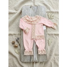 Bebek Star Laura Şapkalı Pembe Mevlüt Kız Bebek Tulumu %100 Cotton