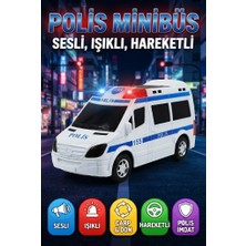 Farbu Oyuncak Sesli Işıklı Hareketli Çarp Dön 112 Polis Imdat Araç Oyuncak Polis Minibüs 155