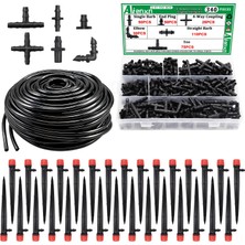 Aienxn 100FT Damla Sulama Sistemi Kiti, , Avlu, Çim Için Otomatik Sulama Sistemi 1/4 "dağıtım Bo