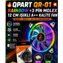 Geveze Store QPART QR-01  Rainbow  Lightning Coling Fan