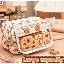 Sanrio Capybara Kapibara Bej Kalem Kutu Sulu Defter &yumurtlayan Kalem Kalem Kutu Setı