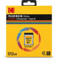 Kodak 512GB Cf Express Type B 2.0 Extra Hafıza Kartı (1700MB/S - 1650MB/S)