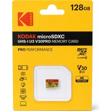Kodak 128GB Micro Sd Uhs-I U3 V30PRO Hafıza Kartı