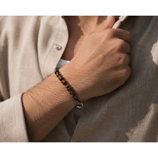 G&A Jewels Doğanın Zinciri - 925 Ayar Gümüş Doğal Taşlı Erkek Bileklik