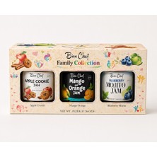 Bien Chef Aile Koleksiyonu 3'lü Reçel Seti 3X220 gr (Elmalı Kurabiye, Mango Portakal, Yaban Mersinli Mojito)
