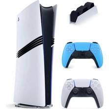 Sony Playstation 5 Pro + 2. Kol Dualsense Mavi + Şarj Istasyonu ( Ithalatçı Garantili )