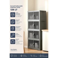 Kitchen Life 4'lü Portatif Istiflenebilir Organizer Dolap- Banyo Mutfak Dolapları Saklama Kutu