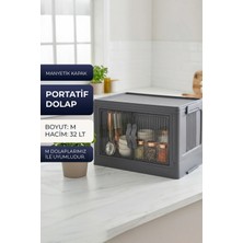 Kitchen Life Tekli Istiflenebilir Portatif Katlanabilir Çok Amaçlı Organizer Dolap-Mutfak Banyo Dolabı