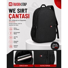 Favori Kitap We Siyah Sırt Çantası - Çift Bölmeli