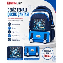 Favori Kitap Deniz Temalı Çocuk Sırt Çantası - Lacivert Mavi