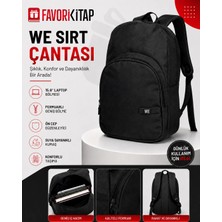 Favori Kitap We Siyah Günlük Sırt Çantası - Tek Bölmeli