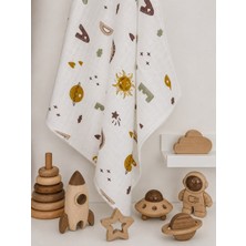Lizayn Tekstil Çok Amaçlı Müslin Örtü & Battaniye %100 Pamuk Oeko-Teks Sertifikalı 80X80 cm