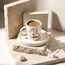 Frefly Store Canarels Yelkenli 2 Parça Tek Kişilik Kahve Fincan Takımı 90 ml