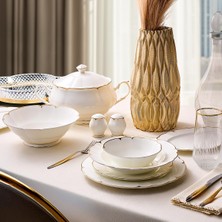 Frefly Store Evalıza Aruna 60 Parça 12 Kişilik Yemek Takımı Modern Tasarım Renkli Set