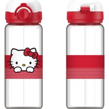 Frefly Store Hello Kitty Lisanslı Elma Koleksiyonu Otomatik Kapaklı Cam Şişe - 410ML