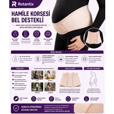 Rotantix Hamile Korsesi Bel Destekli Korsesi Hamile Kemerli Destek Korsesi Bedensiz Doğum Gebelik Korse
