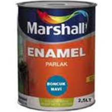 Marshall Enamel Solvent Bazlı Ahşap-metal Boyası Parlak Boncuk Mavi 2,50lt