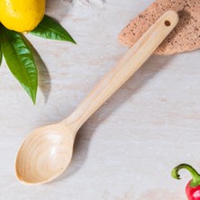 Frefly Store Ulu Ahşap Servis Mama Vernikli 23 cm Kaşık