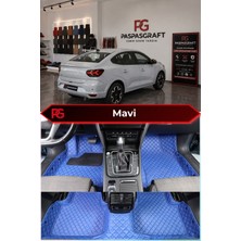 Dacia Yeni Logan Özel Mavi Renk 8d Diamond Premium Kaymaz Deri Oto Paspas