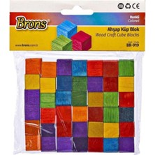 Frefly Store Brons Renkli Ahşap Küp Blok BR-919