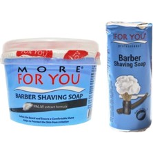 More For You Tıraş Sabunu Seti, 140 gr Kase Sabun ve 75 gr Stick Sabun