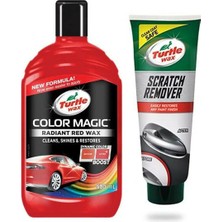 Frefly Store Gojo Turtle Wax Renkli Cila Kırmızı + Ince Çizik Giderici Pasta 100 ml