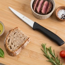 Frefly Store Aryıldız Rexa Tırtıklı Sebze Bıçak Siyah 10 cm