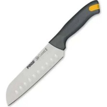 Frefly Store Pirge Gastro Santoku Bıçağı Oluklu 17 cm Gri 37168 Tek Ebat