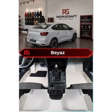 Dacia Yeni Logan Beyaz Renk 8d Diamond Premium Kaymaz Deri Oto Paspas