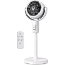 Frefly Store Şarjlı Ayaklı Vantilatör, Uzaktan Kumandalı, 5 Kademeli Hız, Type-C Şarjlı, 120° Otomatik Salınım, 180° Açı Ayarlı, 1-8 Saat Zamanlayıcı, 3 Yükseklik Ayarlı, Sessiz Brushless Motor, 10W