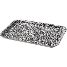 Frefly Store Ikea Sunumluk Mini Tepsi 20X28 cm Siyah-Beyaz Melamin Laminat
