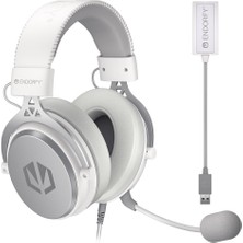 Frefly Store Endorfy Viro Plus USB 7.1 Surround Gaming Kulaklık Beyaz Onyx White EY1A005
