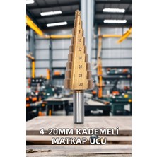 Gucso 4-20 mm Kademeli Matkap Ucu Çok Amaçlı Delme Aparatı Metal Ahşap Plastik Profesyonel Matkap Ucu