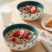 Seramik Salata Kasesi, Yulaf Granola ve Kahvaltı Kasesi, Sağlıklı Beslenme ve Diyet Kabı, Smoot